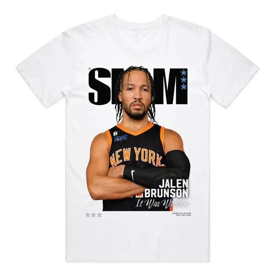 Jalen Brunson Slam Cover Graphic Shirt Funny White Vintage Gift Men Women Tee