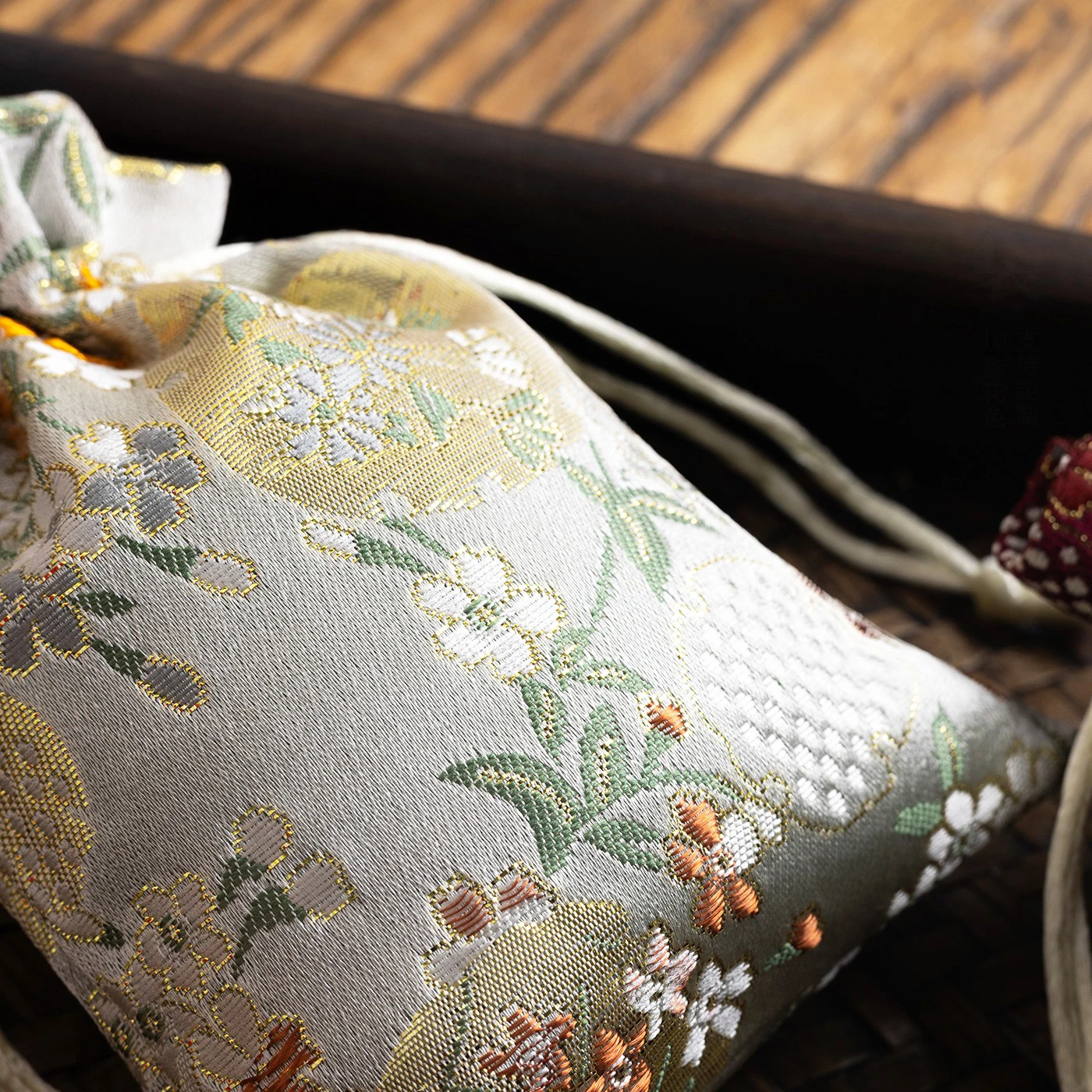 Handmade Brocade Bag Delicate Silk Brocade Jewellery Bag Drawstring Drawstring Bag 5 Colors For Organization Girls Gifts