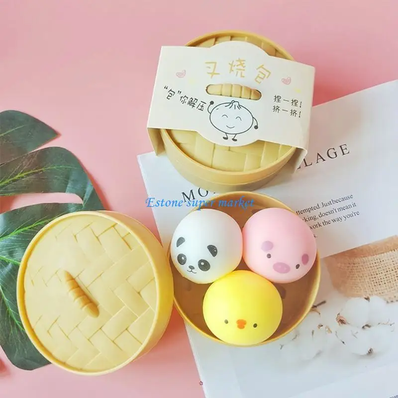 090B そわそわおもちゃストレスリリーフボールノベルティおもちゃキッチンモデル自閉症用蒸しパンのおもちゃ