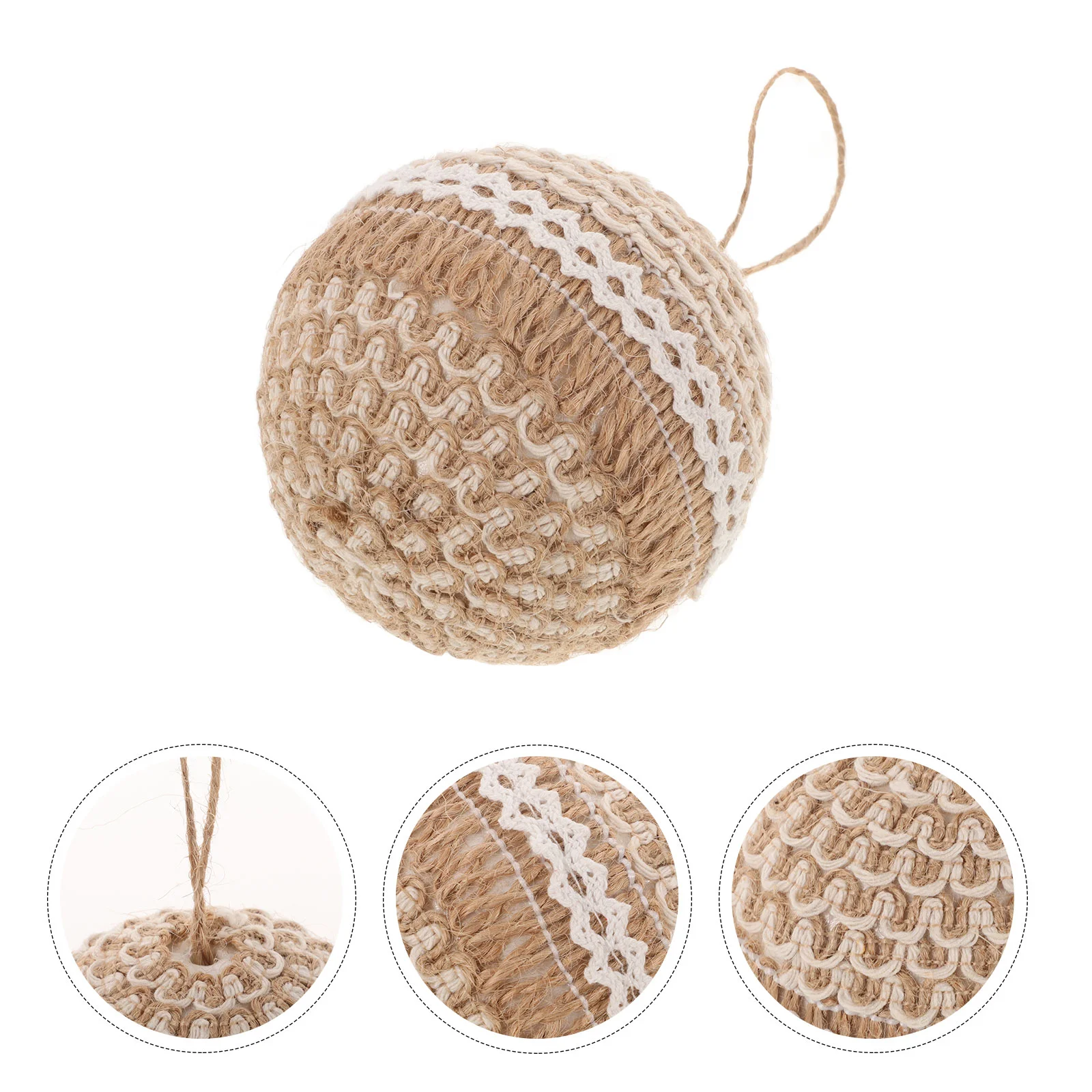 

3 Pcs Twine Christmas Ball Tree Baubles Decorations Xmas Hanging Balls Ornament Lob
