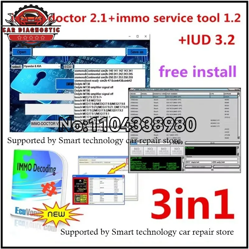 2026 hot immo doctor v2.1+ IMMO Universal Decoding 3.2+IMMO SERVICE TOOL V1.2 with Free Keygen Unlimited Install + Video Guide