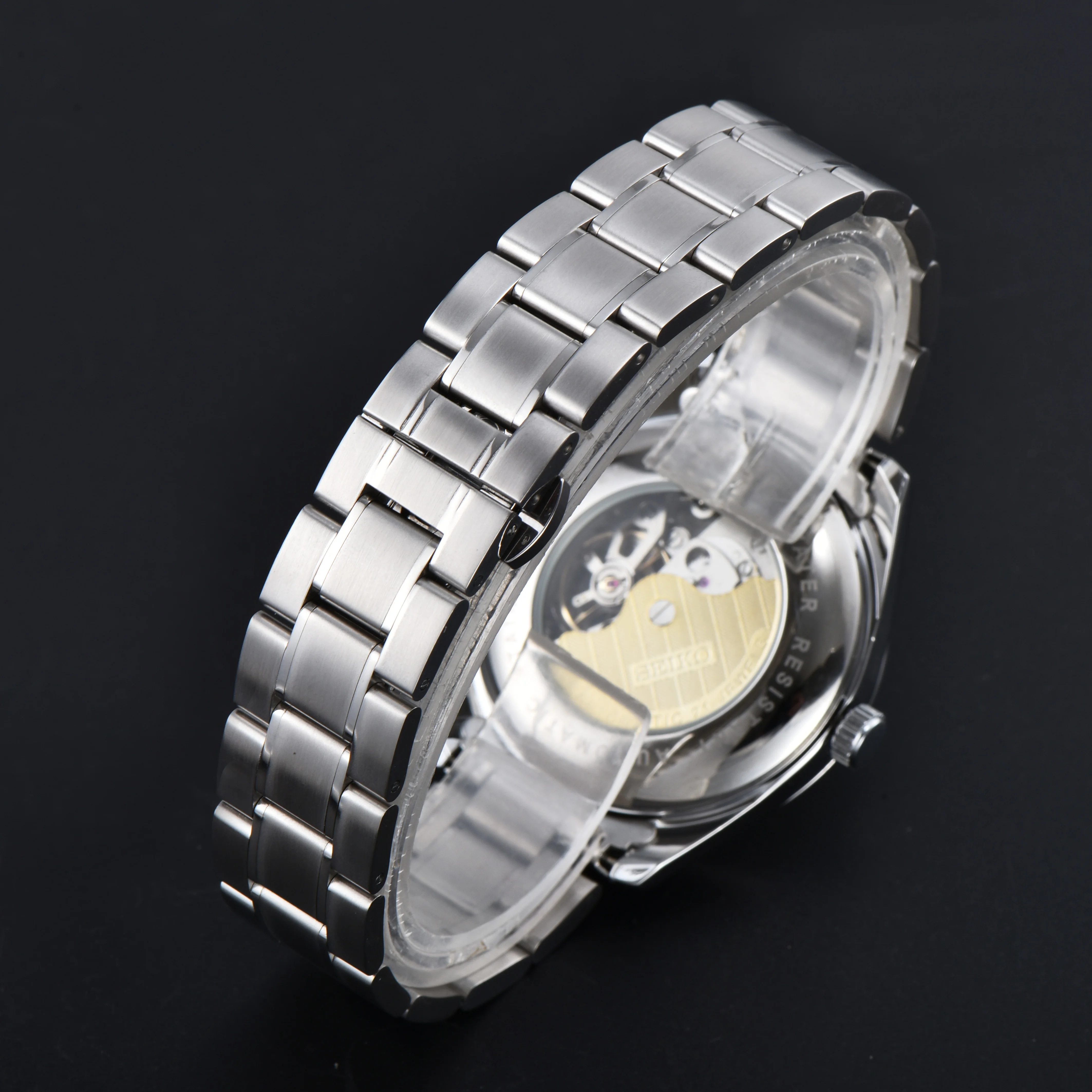 Seiko Machinery Series Fashion Business Men's Watch Stainless Steel Manual Chain Mechanical Watch Men's Date Clock Watch