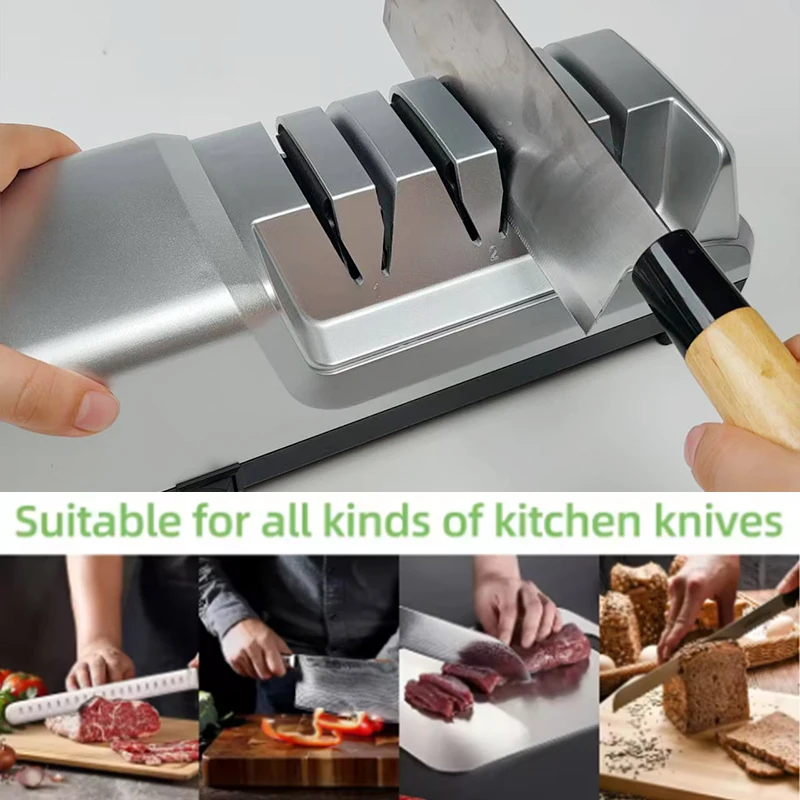

Household electric whetstone quick knife sharpener kitchen knife cutting commercial automatic