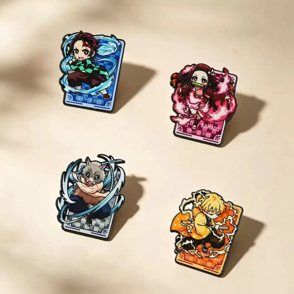 4pcs Anime cartoon series Game peripherals badges alloy brooch bag pen clothing accessories Cute Anime Character Lapel Pins