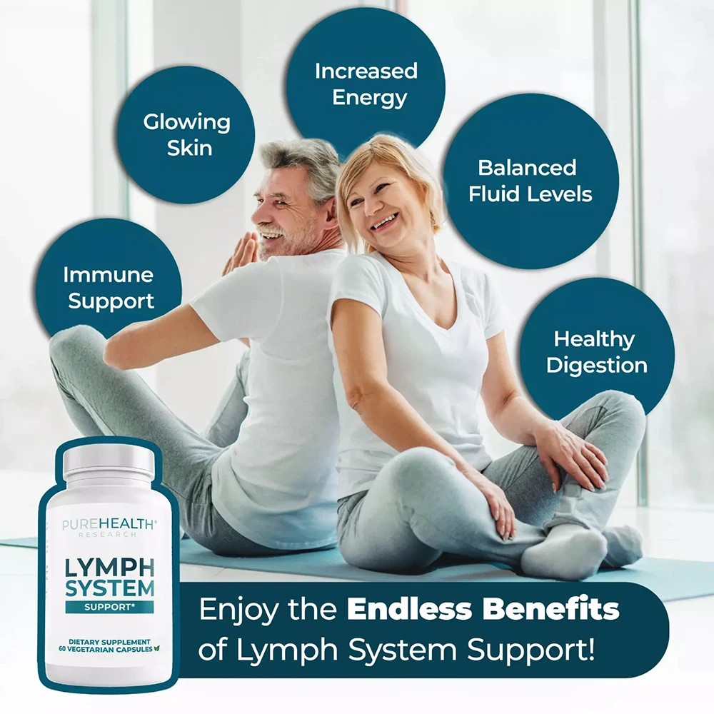PUREHEALTH RESEARCH Lymphatic System Support Supplement - with Dandelion Extract