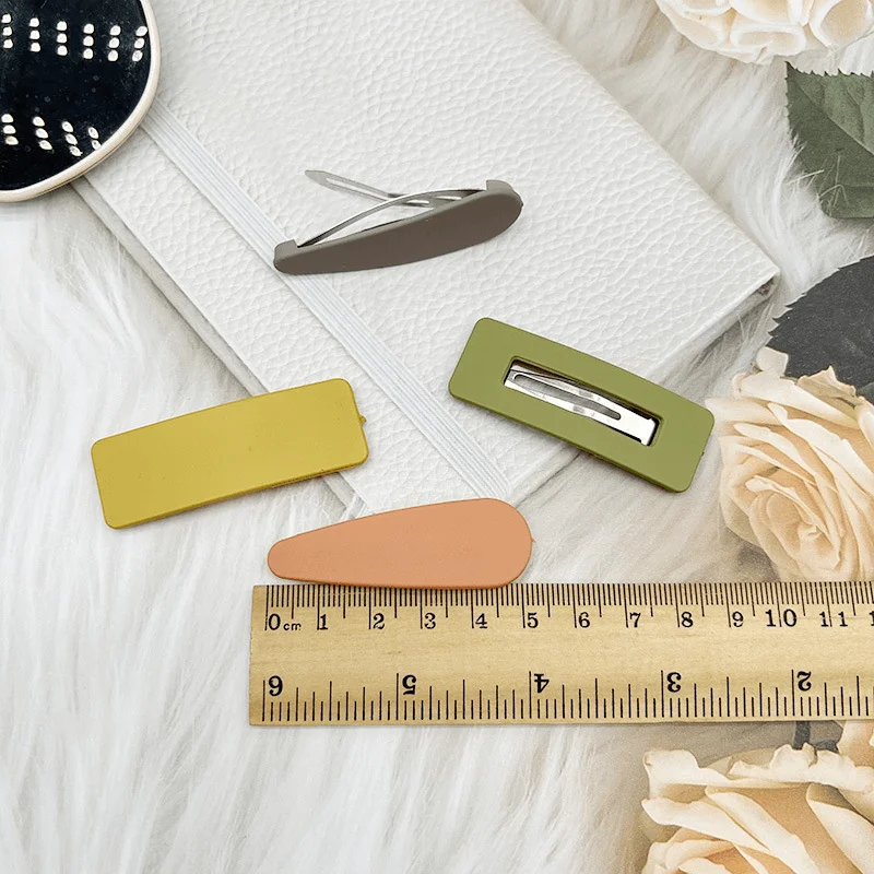 10 teile/satz Snap Haar Clips BB Haarnadel Candy Farbe Metall Barrettes für Kinder Frauen Mädchen Styling Haar Zubehör – Detail 5