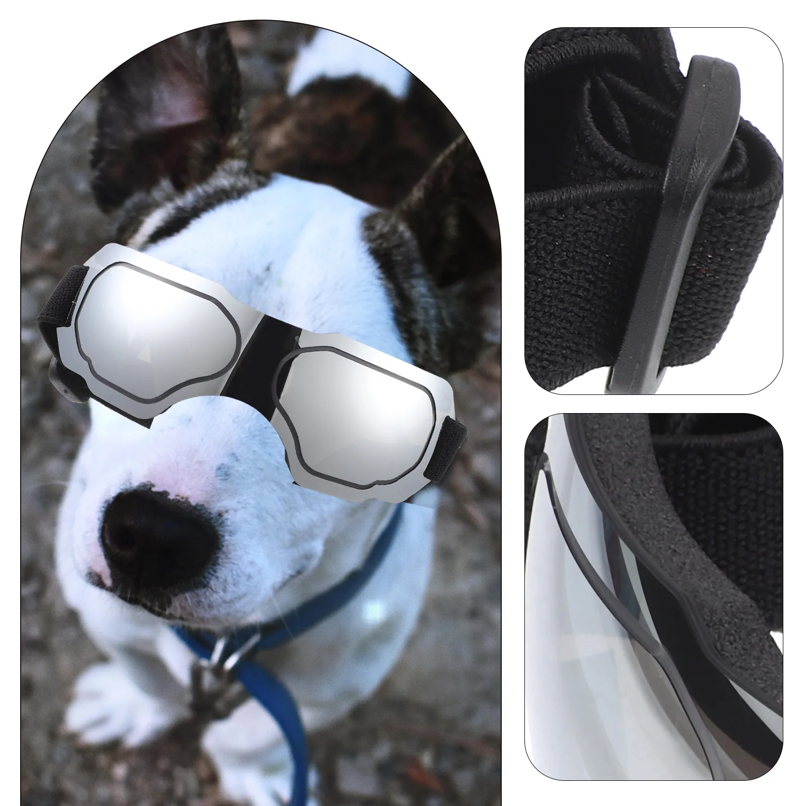 

Glasses Summer Eye wear Silver M Size Windproof Cool Eye wear Photo Prop Dog Goggles Small Puppy Sunglasses Pet Party Favor