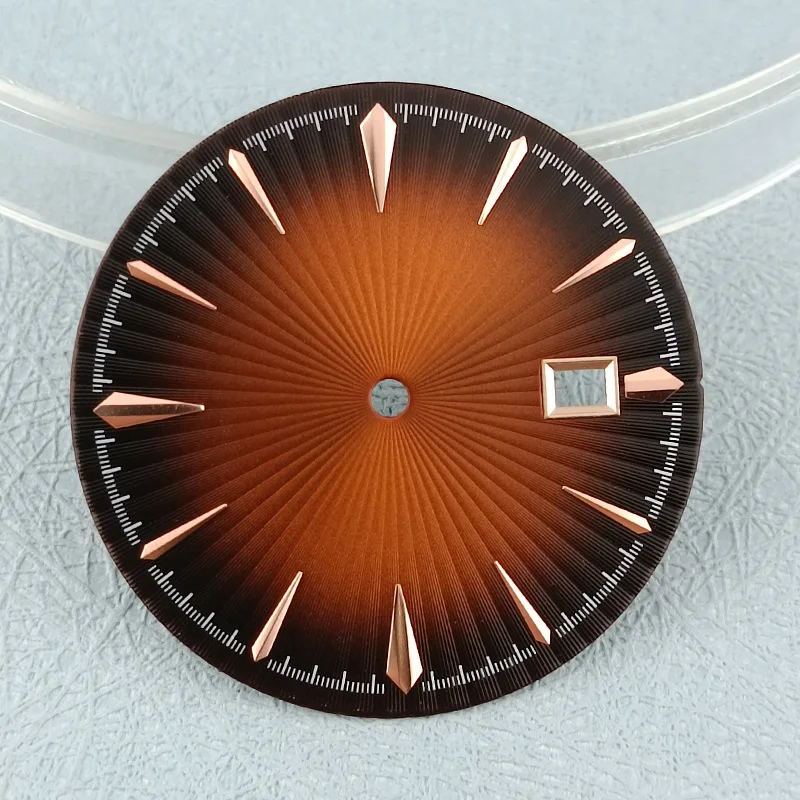 35mm dial Green Black Brown Blue White suitable for fit NH series 35 36 movement Single calendar face custom logo watch parts image 3