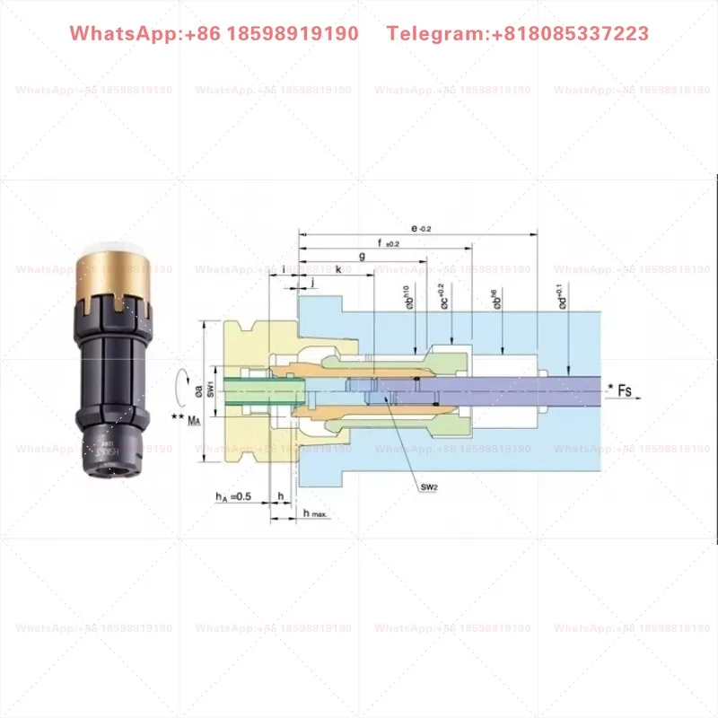 HSK32/40/50/63 Six-Petal Spindle High-Speed Broach Claw for CNC Machine Tool Spindle Parts Accessory