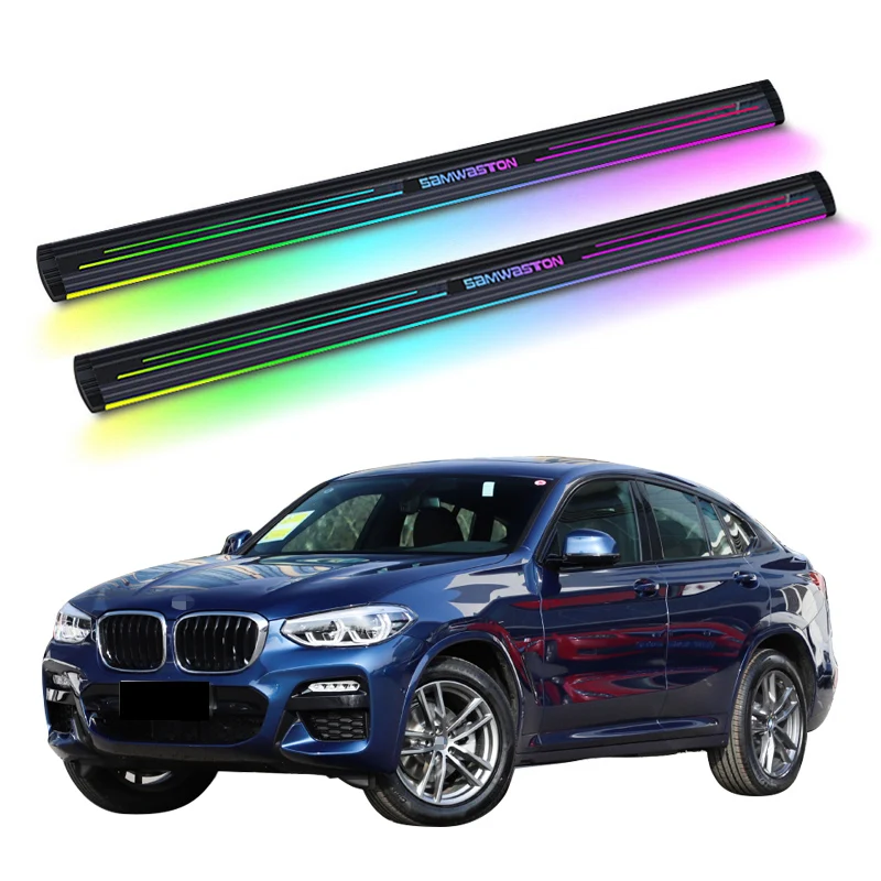 

Автоматическая электрическая неоновая светодиодная подножка с боковой ступенькой для BMW X4 2018+