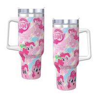 Stainless Steel Tumbler My Little Ponys Mugs Cup With Straws Beach Cold and Hot Water Bottle Keep Heat 40oz Thermal Cups