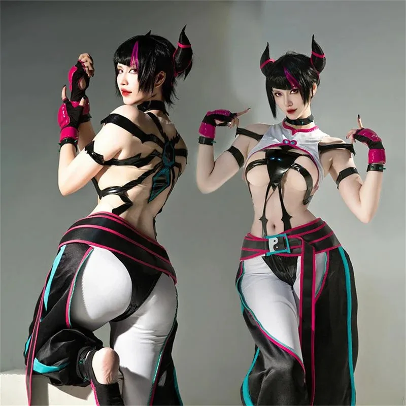 AGCOS Han Juri Street Fighter Cosplay Costume Woman Halloween Uniforms Game Sexy Cosplay - view 2