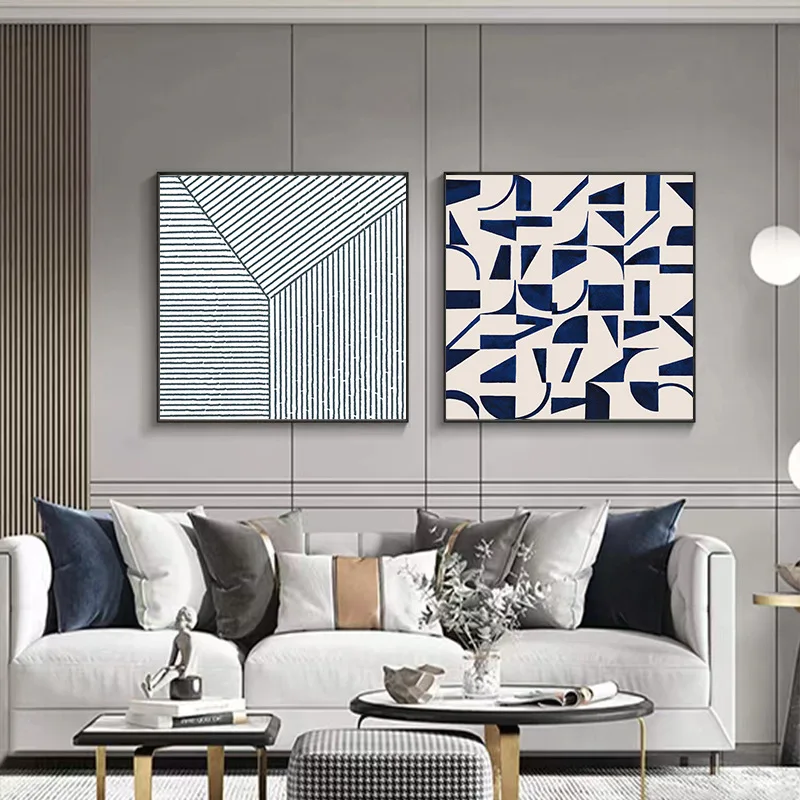 Nordic style living room decoration painting, abstract texture, sofa background wall, hotel canvas painting