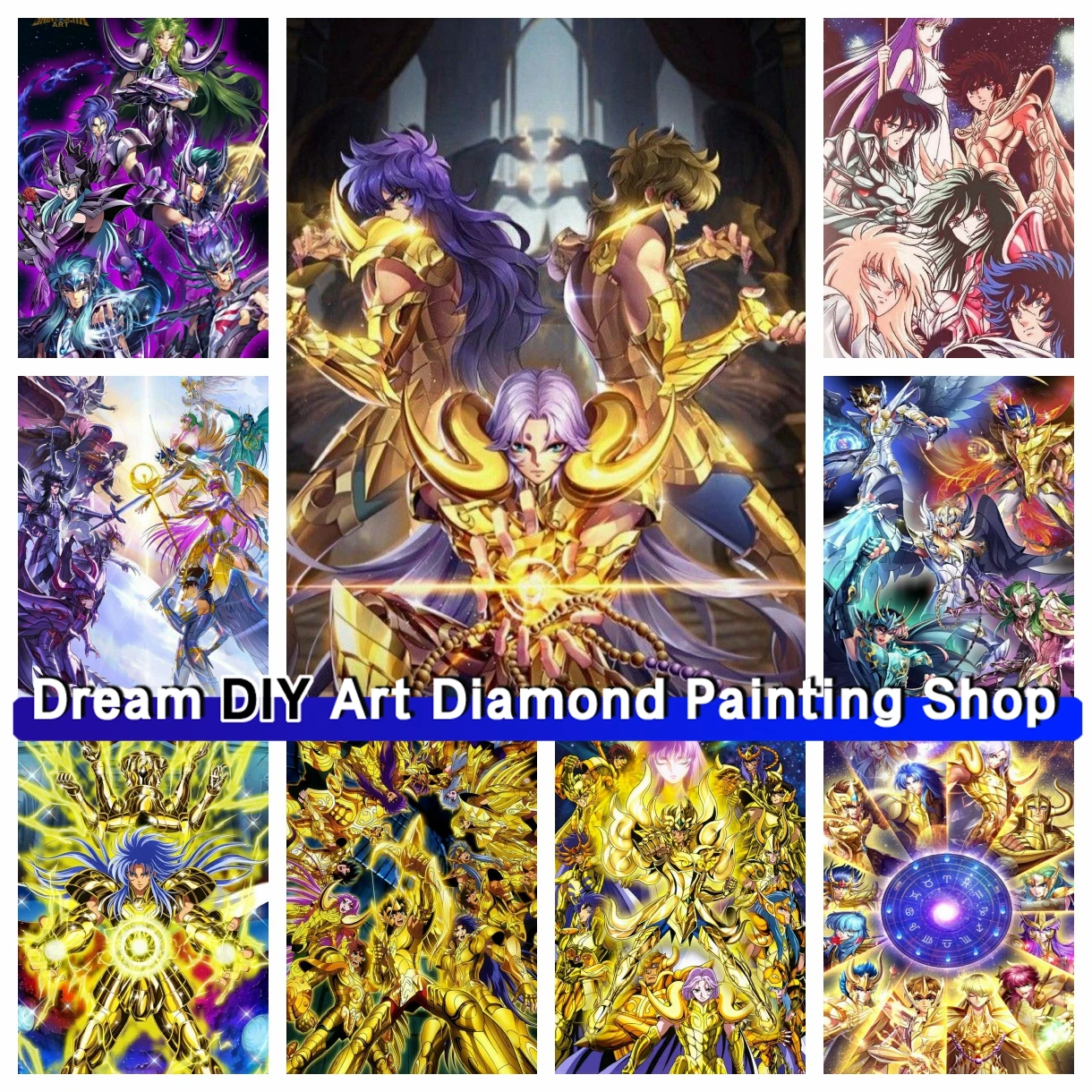 

Saint Seiya Dream DIY Diamond Painting Japanese Anime Diamond Mosaic DrillCross Stitch Kits Rhinestones Embroidery Decor Home