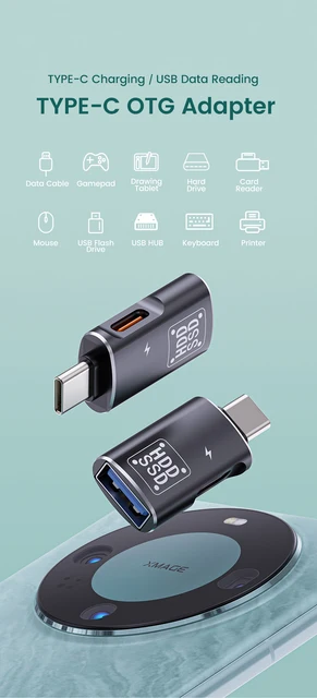 Adapter 2 w 1 typu C OTG Adapter USB-C męski na USB 2.0 żeński do Macbooka Xiaomi HUAWEI Samsung Złącze OTG