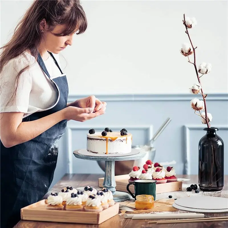 AT84-White Cake Boards Round 25 Pack - 10 Inch Cardboard Cake Rounds Circles Disposable Cake Platter Board Base Tray