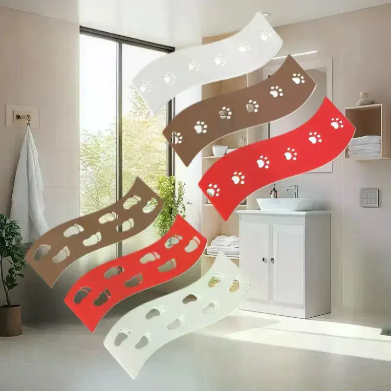 Dekoracja świąteczna do domku dla lalek: 5-częściowy zestaw dywaników z odciskami stóp do dekoracji bajkowego ogrodu