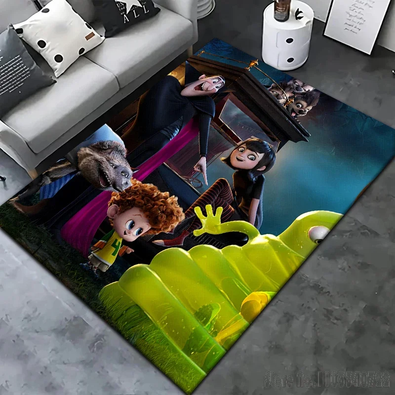 Film Hotel Transylvania Cartoon Teppich Teppiche 120x160cm Dekor für Wohnzimmer Kinderzimmer Sofa Badezimmer Kinder Bodenmatte