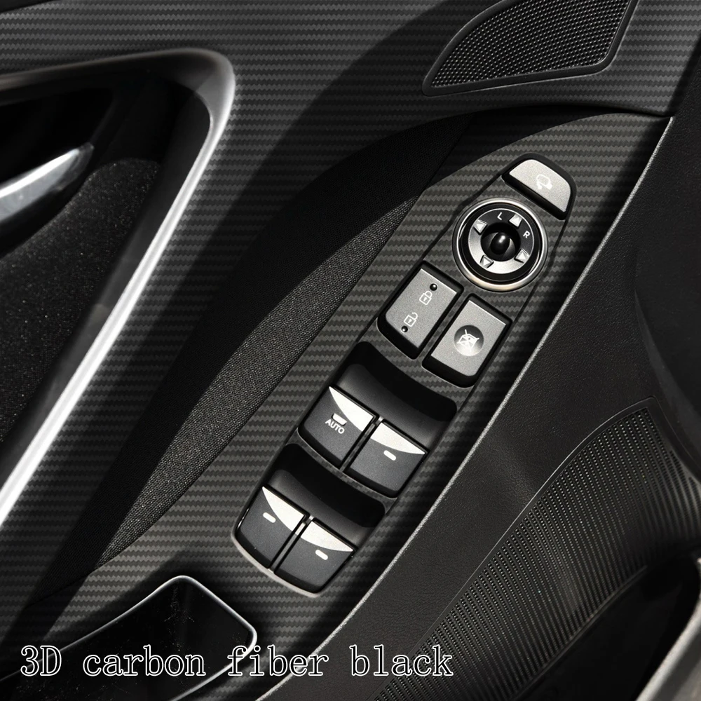 Carbon Fiber for Hyundai Elantra 2012-2016 Car Film Interior Stickers Center Console Gear Dashboard Air Door Handle Lift Panel