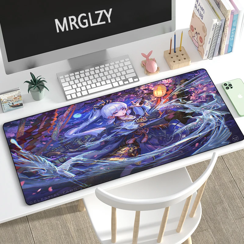 

Anime Girl 400X900MM Mouse Pad Large XXL Genshin Impact Mousepads Gaming Accessoroes Laptop Gamer Waterproof Keyboard Desk Mat