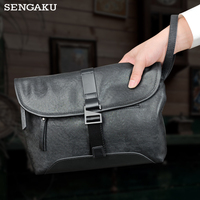 Large Capacity Men's clutch Bag Genuine Leather Business Chest Shoulder Bag Portable Storage Crossbody Bag For Male Handbag