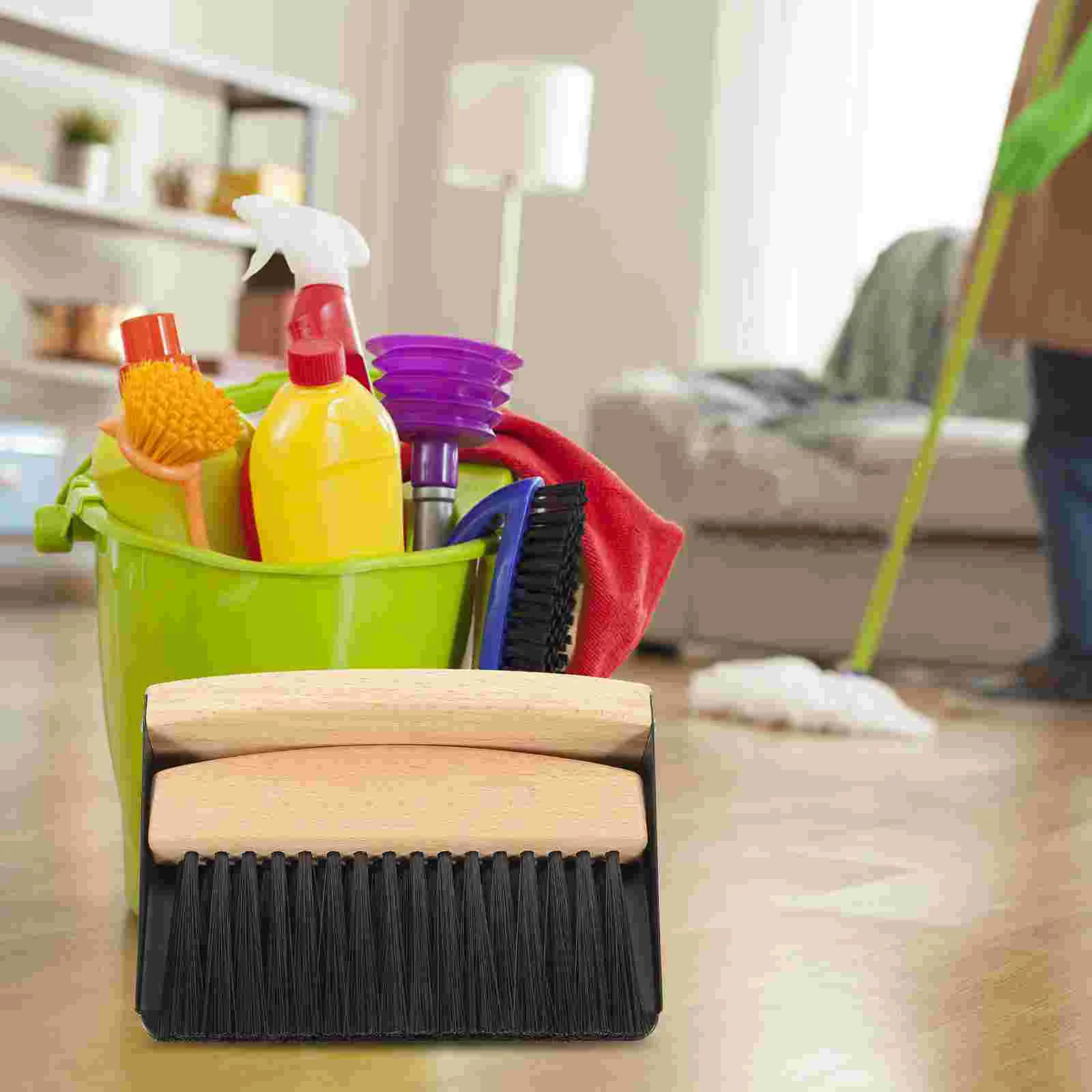 Broom Dustpan Set Cleaning Brush And For Desktop Table Convenient Mini Beech Brushes Silk Sweeping Cleaning Combination