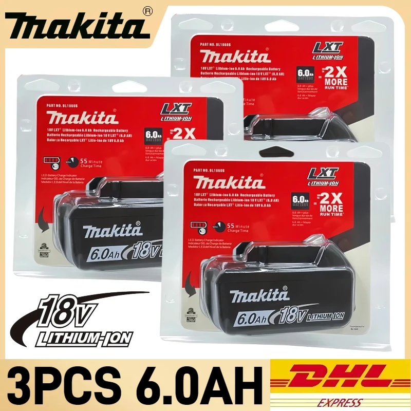 

100% Original Makita 18V battery, Makita power tool battery 6.0Ah Lithium-ion for Makita 18V BL1860 BL1850B BL1840 BL1830B