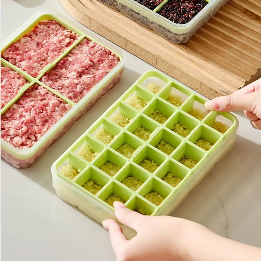 4/8/24 Grids Food Storage Box Food-grade Meat Rice Sub Packing Partitioned Storage Box Sealed Detachable Ice Cube Molds