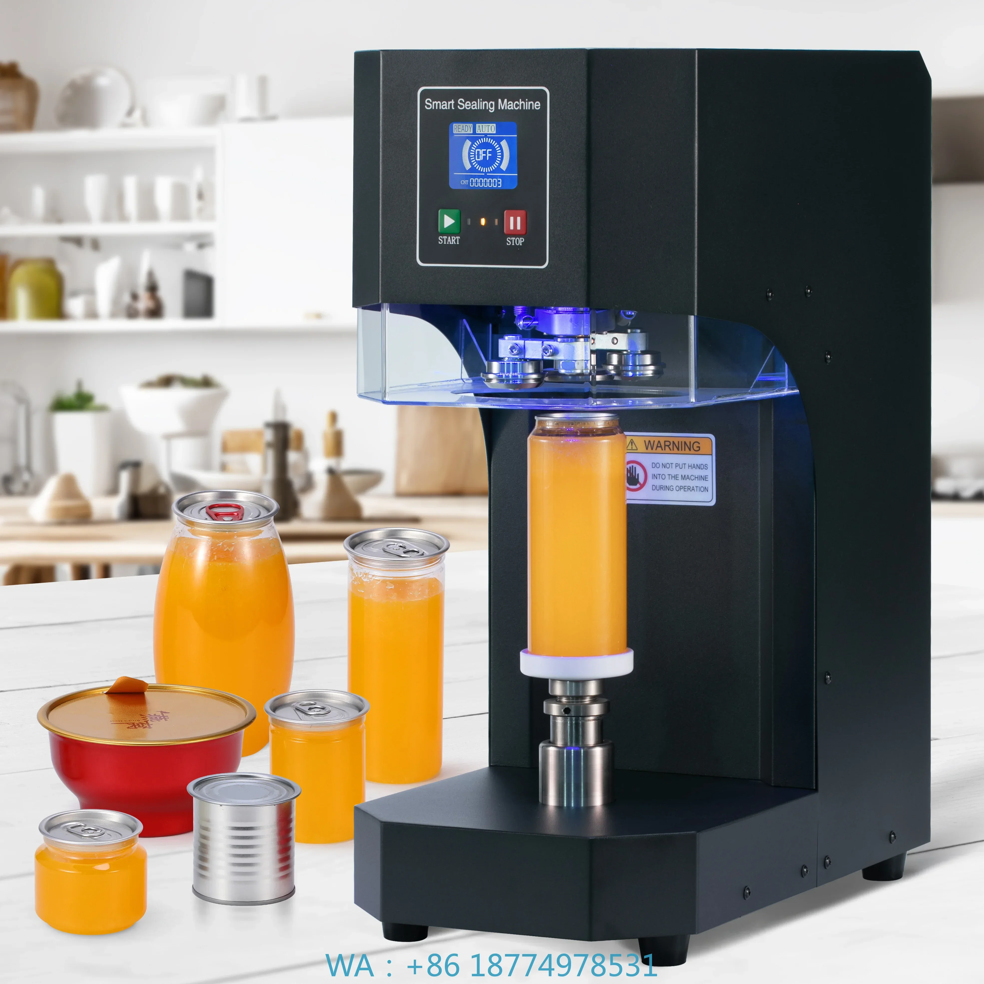 Plastic Soda Cans Aluminum Cans Sealing MachineHot Sale Automatic Rotary Sealing Machine