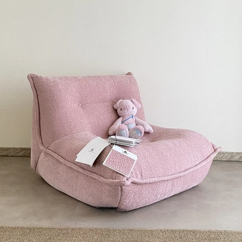 

Cottage single sofa cream wind modern simple caterpillar living room bedroom balcony lazy sofa chair