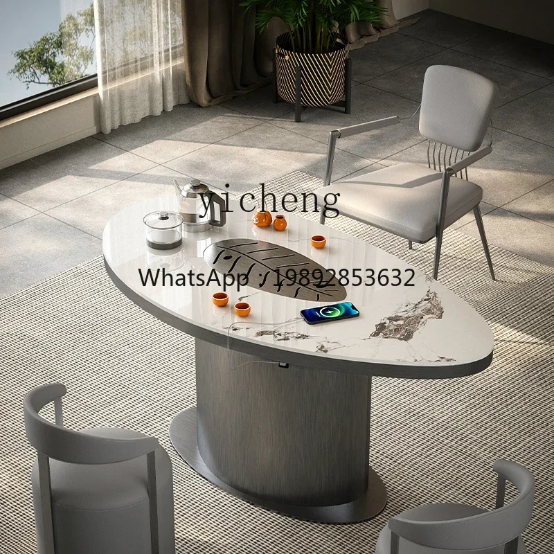 B1 light luxury premium balcony kung fu tea table and chair combination tea simple modern charging