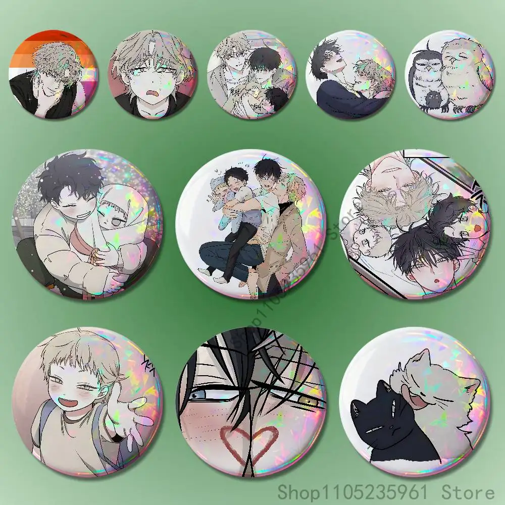 Low T-Tide in T-Twilight Euihyun 58mm 44mm HD Print Brooch Badges Pretty Derby Round Display Brooches Lapel Pins Custom