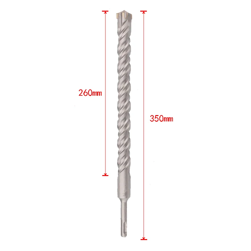 RDFY 350mm 1pcs Cross Drill Bit Rotary Hammer Drill Bit Concrete Drill Bit SDS PLUS. For drilling holes in walls and stones