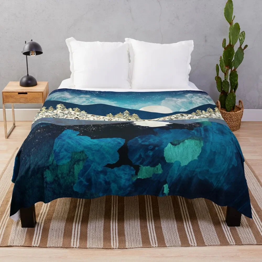 

Midnight Water Throw Blanket blankets ands Extra Large Throw Fluffy Shaggy Comforter Blankets