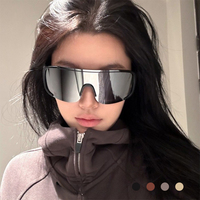 Winter large frame outdoor sports glasses, skiing, mountaineering, windproof and sun shading sunglasses,  snow goggles