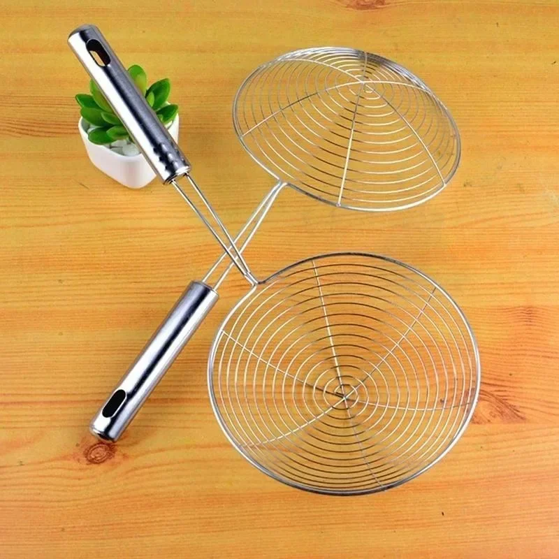 

1pc Stainless Steel Kitchen Cookware Colander Mesh Ladle Fried Food Net Sieve Tool Spoon Cooking Tool Fried Chicken Accessories