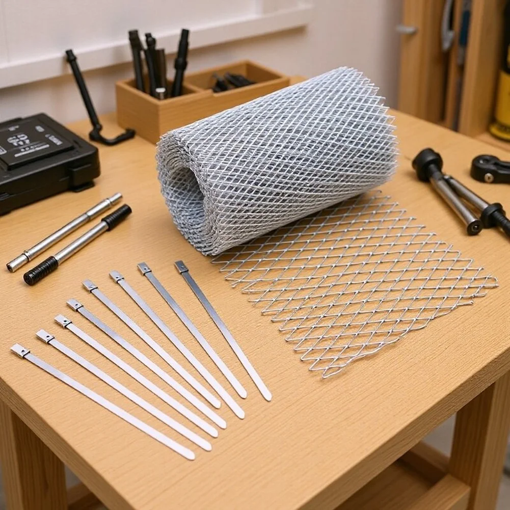 For Rainy Season Leaf Protector Fixing Clips Pack Mesh Guard For Gutters Maintains Water Flow Multiple Width Options