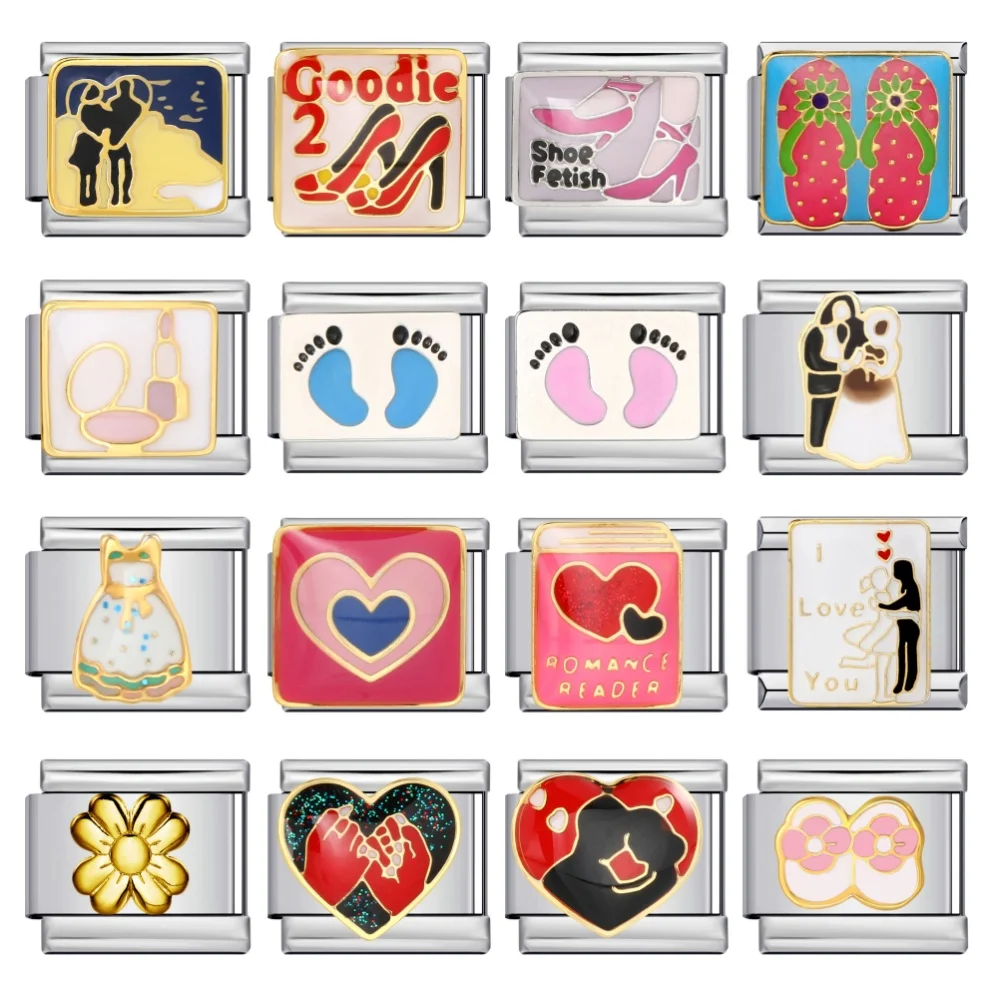 gemosa-День-святого-Валентина-Любовь-Сердце-Стрельба-Пара-Браслет-Из-Нержавеющей-Стали-Итальянский-Шарм-Посилання-Подходит-9-мм-diy-Изготовление-Бисера-Ювелирные-Изделия