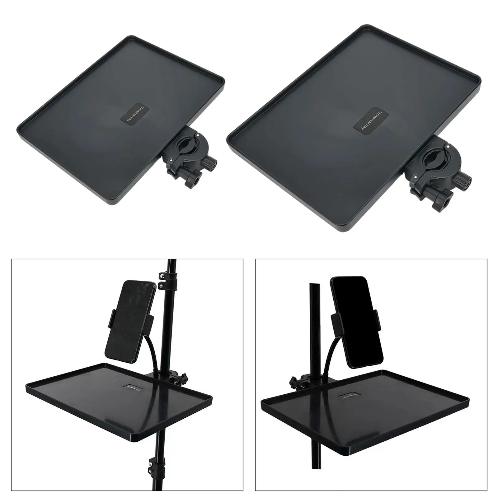 Microphone Stand Tray Multifunctional Broadcast Tripod Bracket Tray for Livestreaming Concert Live Performance Broadcast Karaoke