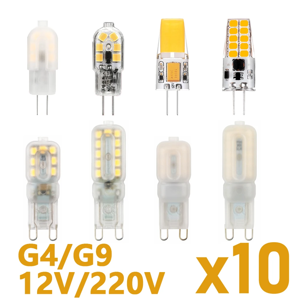 LED Bulb G4 G9 AC/DC12V 220V Light Bulb  SMD2835 Chandelier Lighting Replace 20w 30w Warm Light Cold light dimming Halogen Lamp