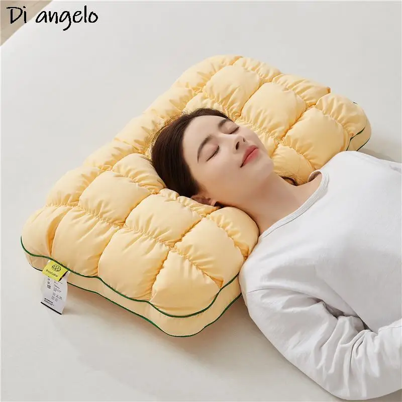 Standard Antibacterial Home Textile  Bread Pillow Filling Down High Quality Neck Health Pillow Vertical Lining Fluffy Pillows #/