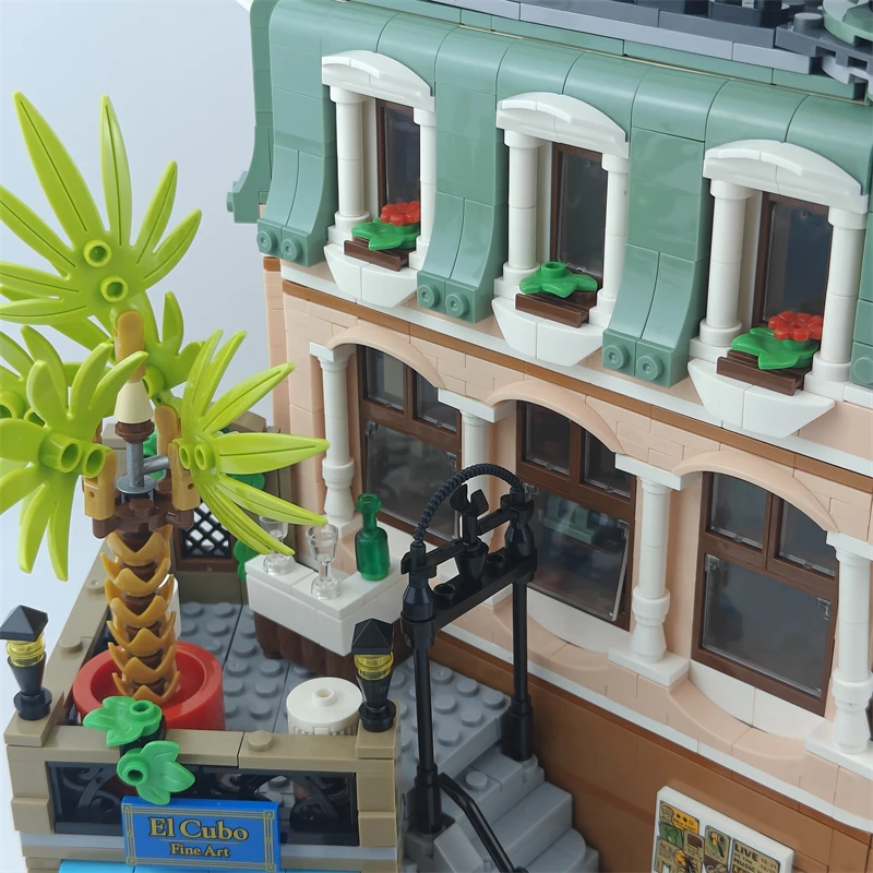 En STOCK 3066 Uds Boutique Hotel Modular Compatible 10297 bloques de construcción para niños vacaciones adornos familiares cumpleaños regalo de Navidad