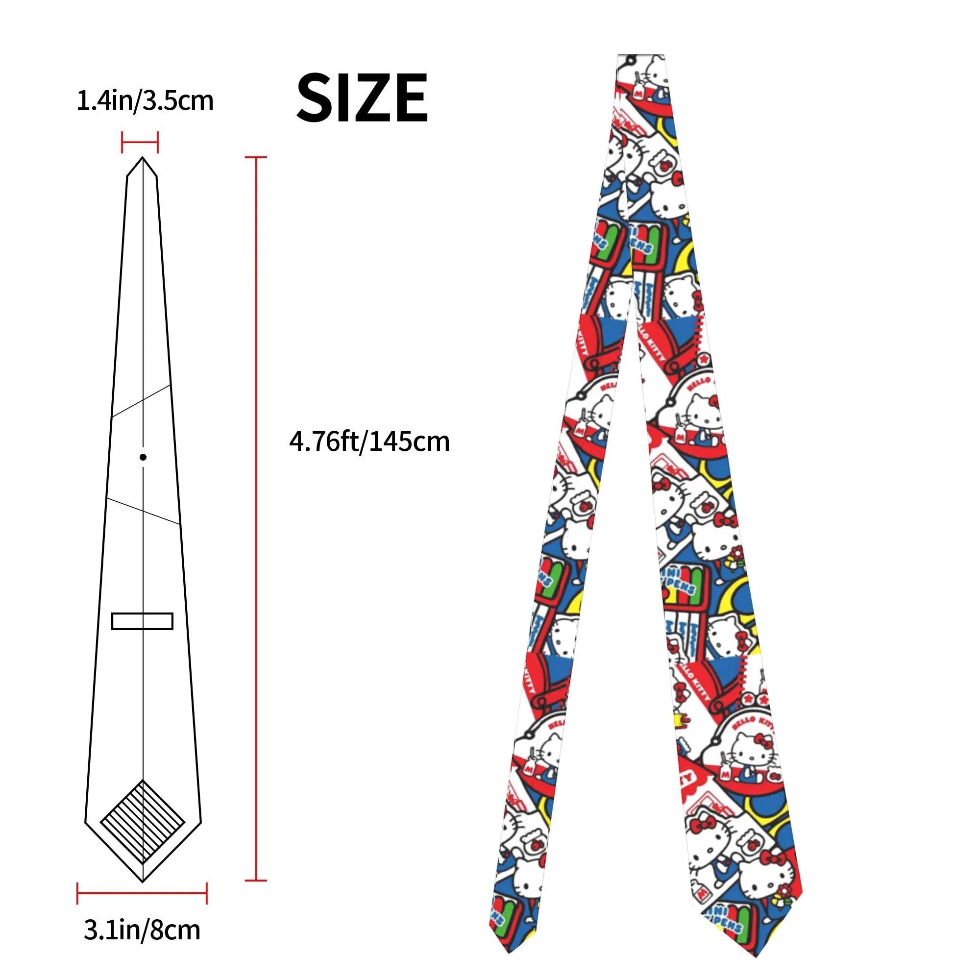 Hello Kitty Colorful Neckties - Skinny Tie Men avis et prix