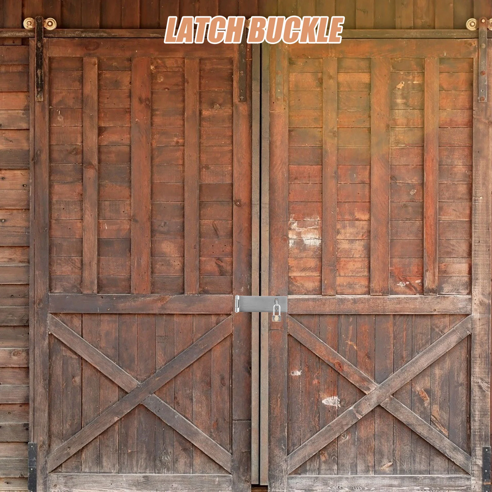 

6 set Door Latch Lock Stainless Steel 4 Inch Shed Padlock Hardware Security Outdoor Locking Latch Indoor