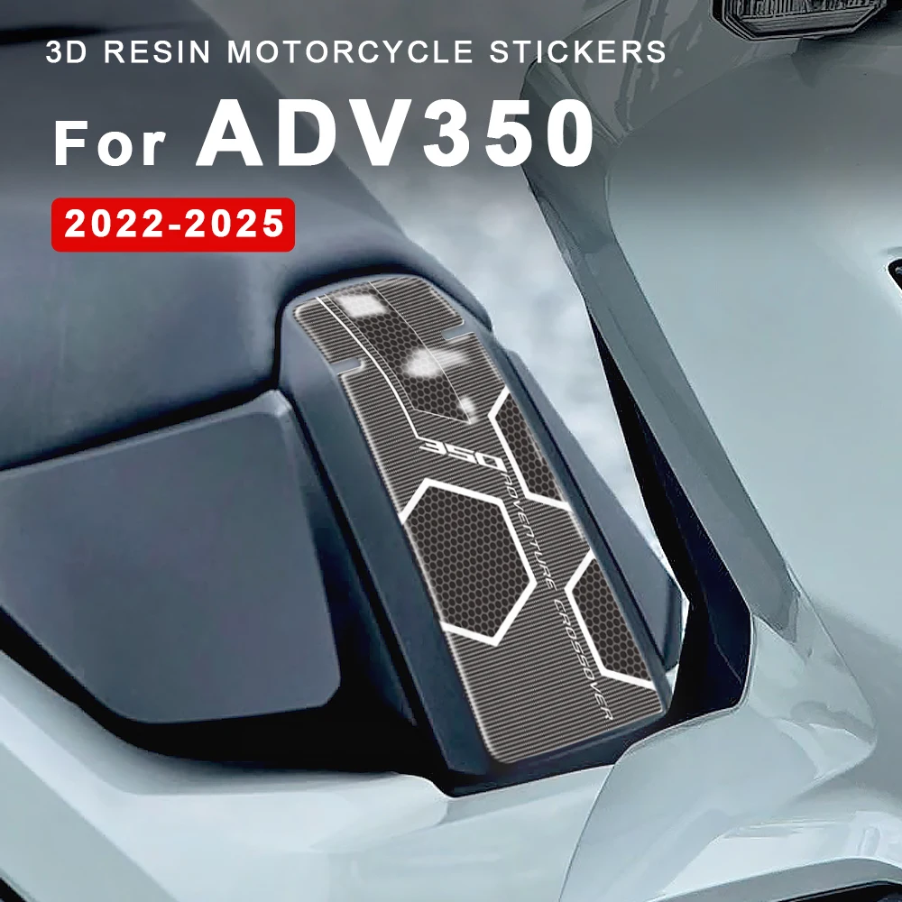 

For Honda ADV350 ADV 350 2022 2023 2024 2025 3D Epoxy Resin Motorcycle Sticker Center Column Decal Non-slip Tank Pad Accessories
