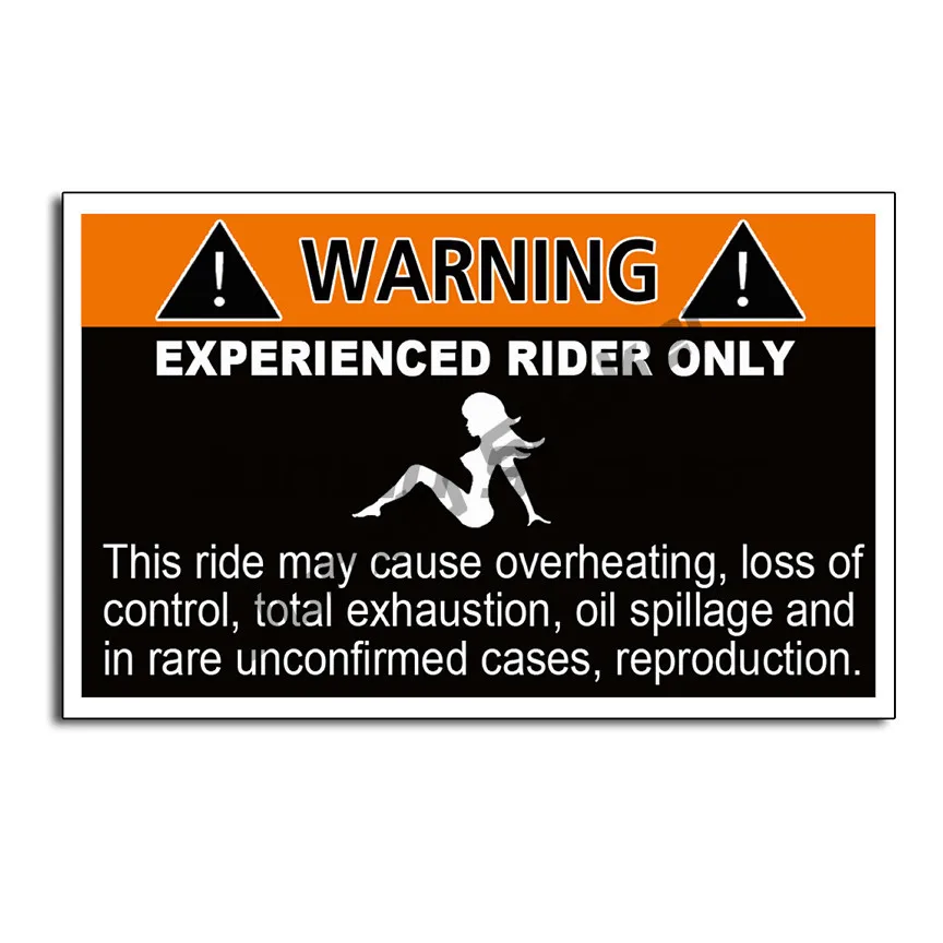 

Experienced Rider Warning Sticker Off-road Car Window Bumper Decal
