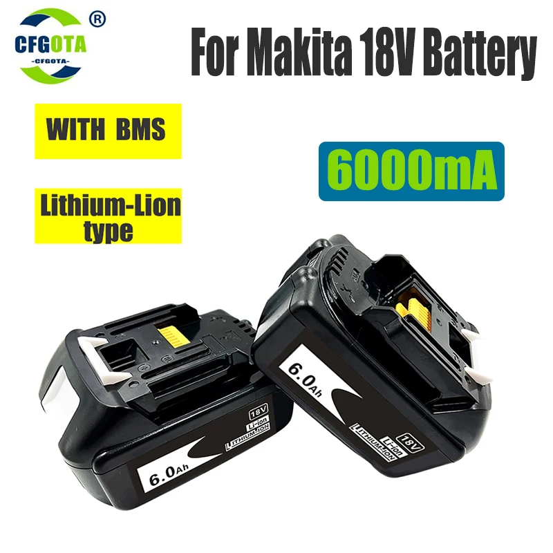 2024 ditingkatkan 18V untuk Makita BL1860 BL1850B BL1850 BL1840 BL1830 BL1820 BL1815 LXT-400 baterai Lithium pengganti