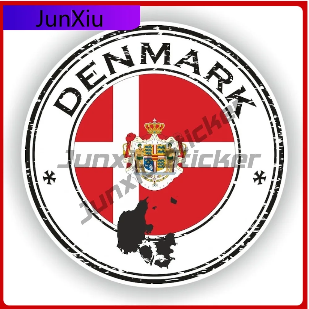 

Denmark Seal Round Flag Trendy Vehicle Body Decoration Designed For Use On Car Body Bumper And Windows