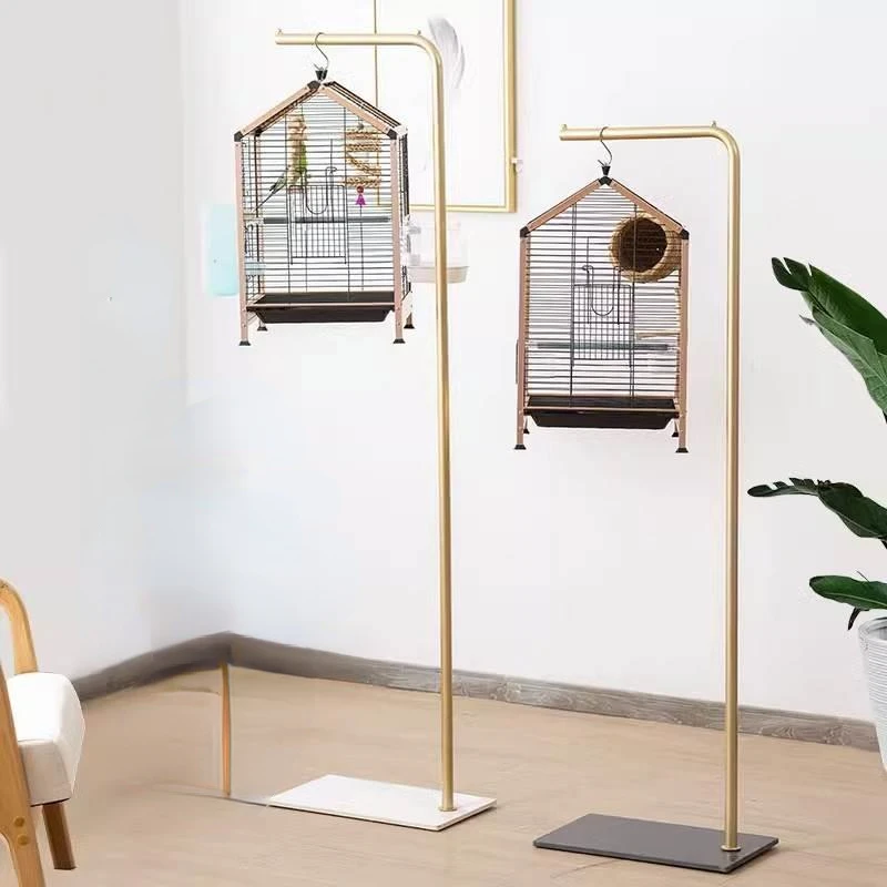 Bird cage hanging frame, parrot, tiger skin, mysterious phoenix, peony, octopus, wren, and brother cage, metal floor stand