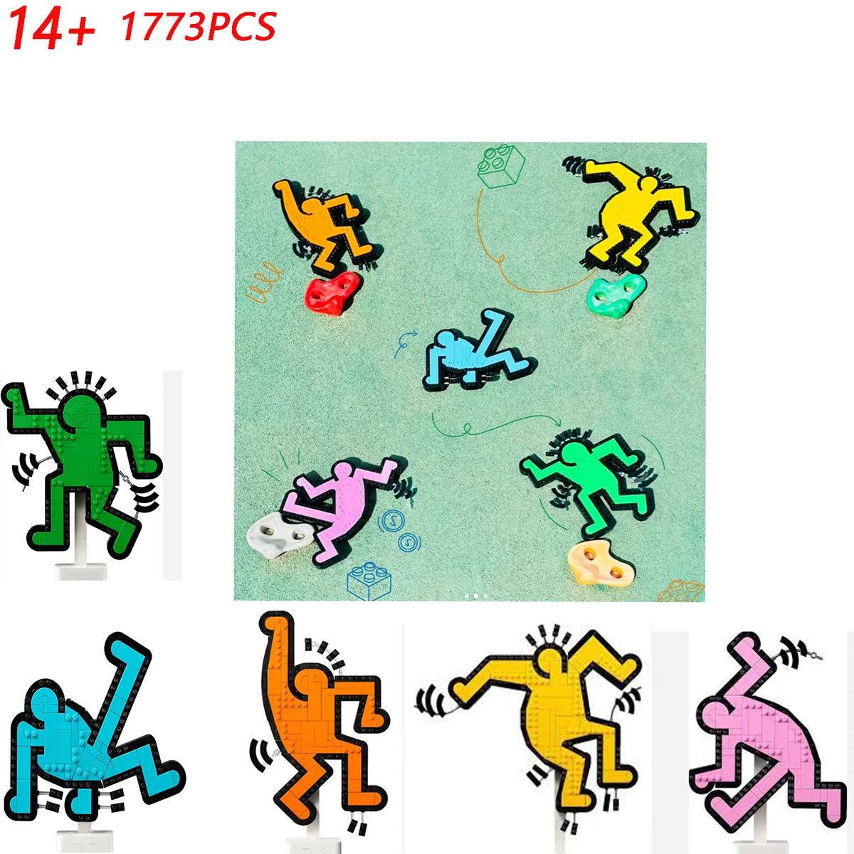 

In-stock 2025 New Art 31216 Dancing Figures Building Blocks Sets DIY Educational Architecture for Children Boys Gift toys